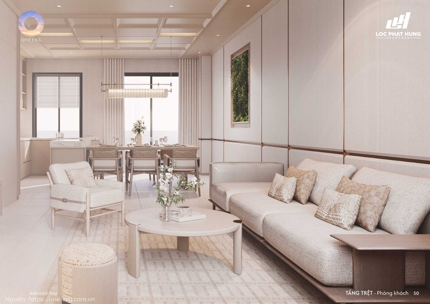 Không gian thiết kế nhà mẫu townhouse phân khu Nizi One Era