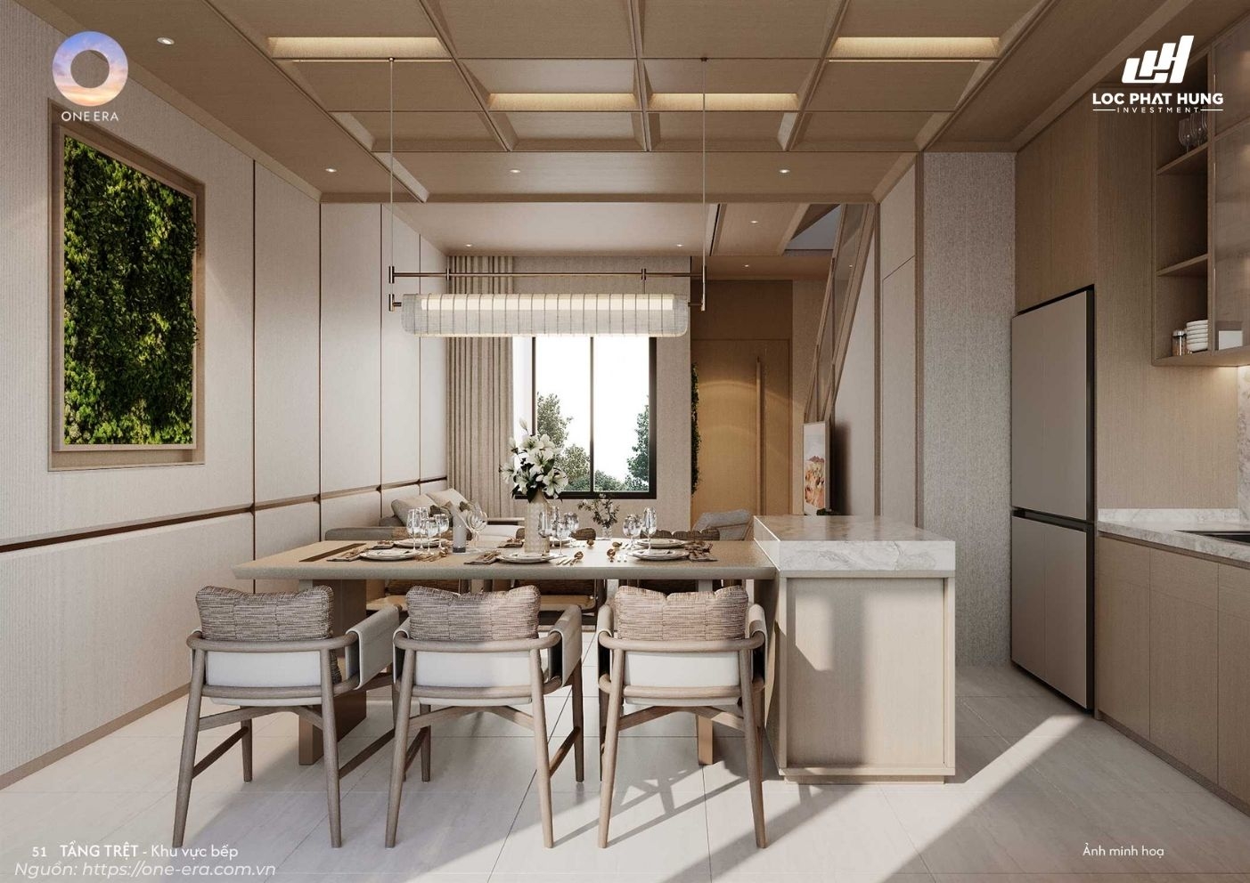 Không gian thiết kế nhà mẫu townhouse phân khu Nizi One Era