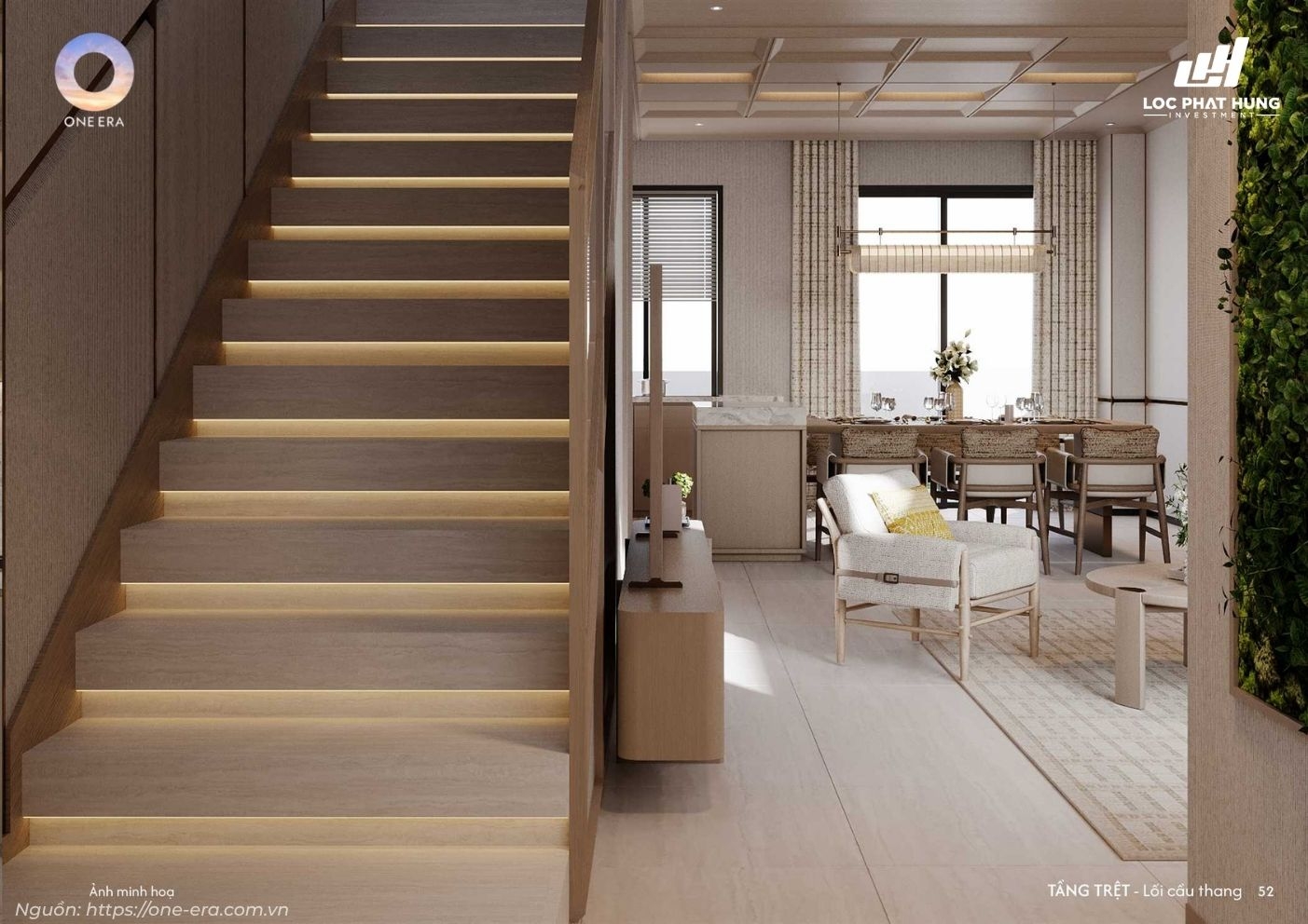 Không gian thiết kế nhà mẫu townhouse phân khu Nizi One Era