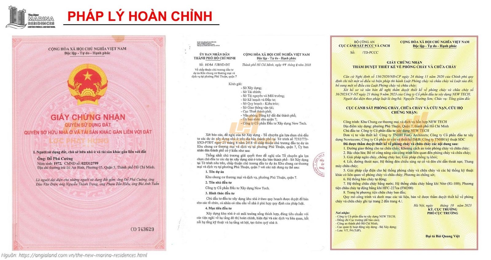Tổng hợp bộ pháp lý hoàn chỉnh, đầy đủ và minh bạch của dự án The New Marina Residences Quận 7 Tổng hợp bộ pháp lý hoàn chỉnh, đầy đủ và minh bạch của dự án The New Marina Residences Quận 7