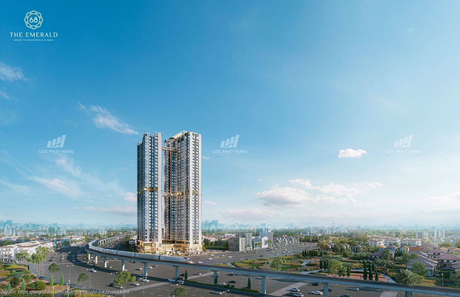 Phối cảnh tổng thể dự án căn hộ chung cư The Emerald Boulevard