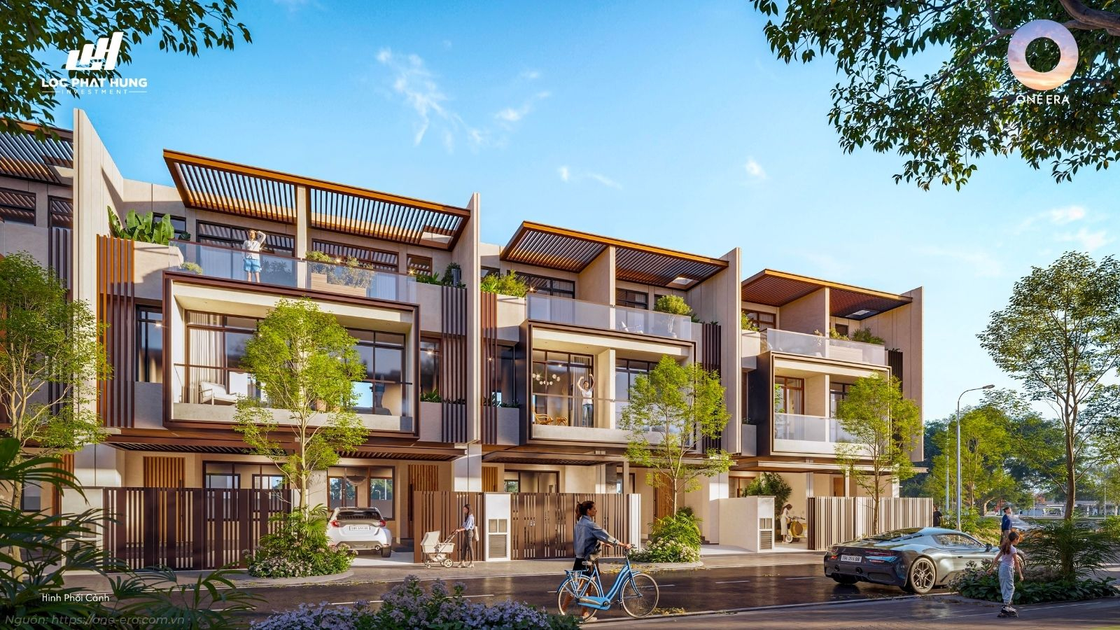 Phối cảnh nhà phố phân khu Nizi - Đại đô thị One Era