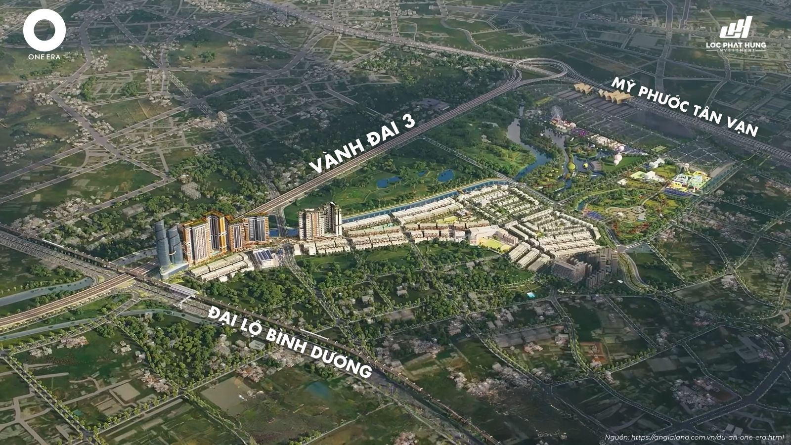 Toàn cảnh phối cảnh đại đô thị One Era quy mô 50 hecta