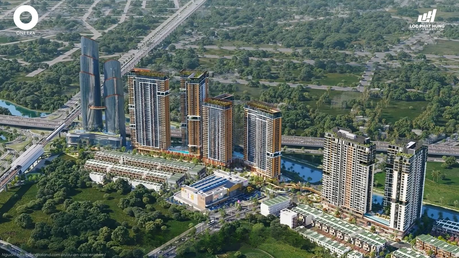 Toàn cảnh phối cảnh đại đô thị One Era quy mô 50 hecta