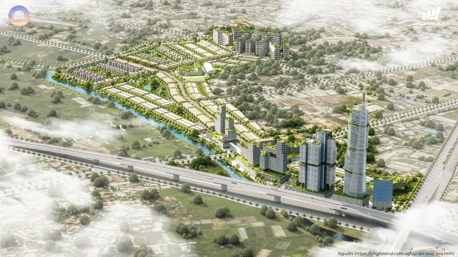 Phối cảnh tổng thể Đại đô thị One Era 50ha Thuận Giao, TP. HCM