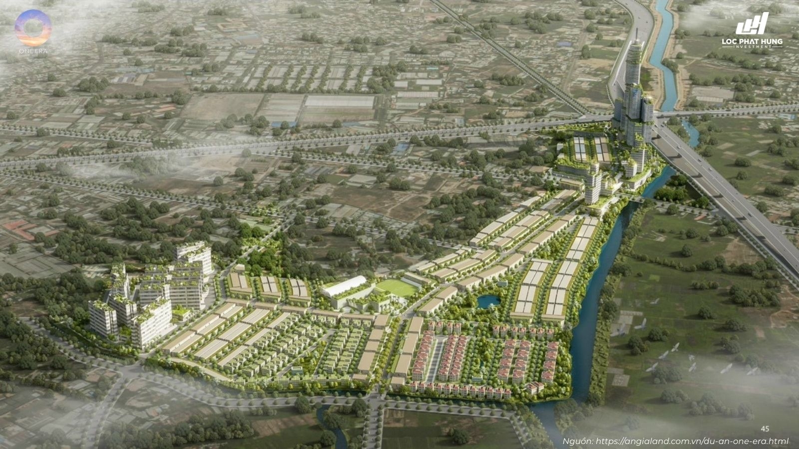 Phối cảnh tổng thể Đại đô thị One Era 50ha Thuận Giao, TP. HCM