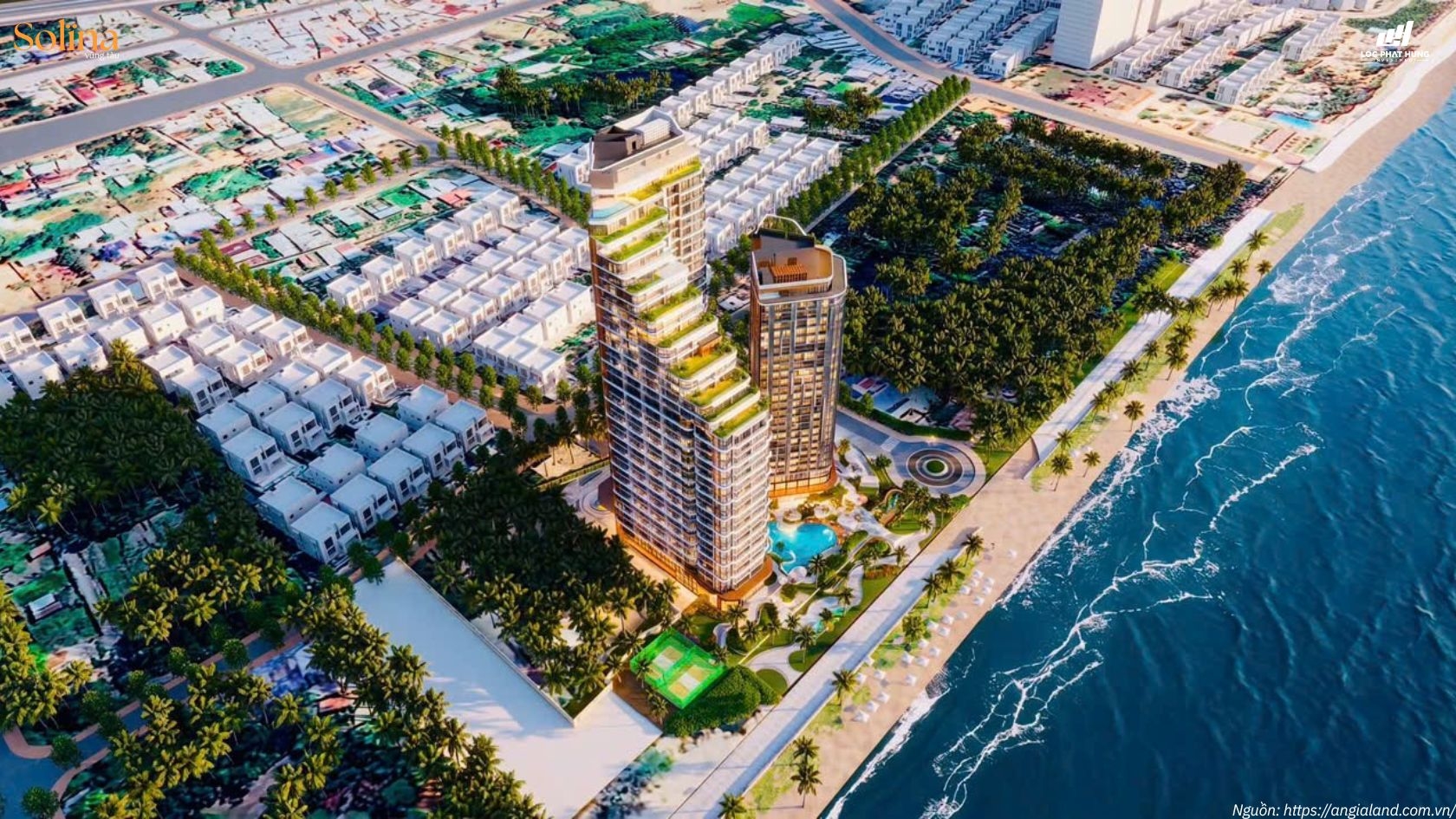 Phối cảnh tổng thể dự án Solina Vũng Tàu