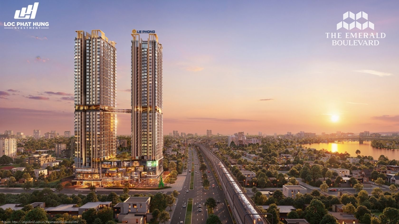 Phối cảnh tổng thể dự án The Emerald Boulevard