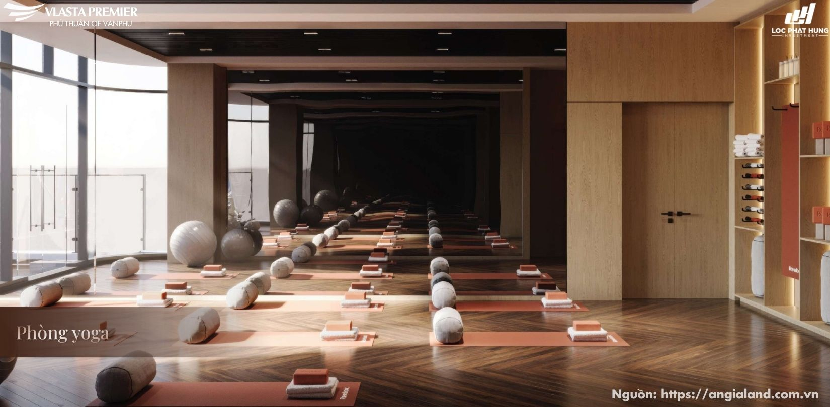 Phòng tập Yoga với không gian Zen tĩnh tại dự án Vlasta Premier