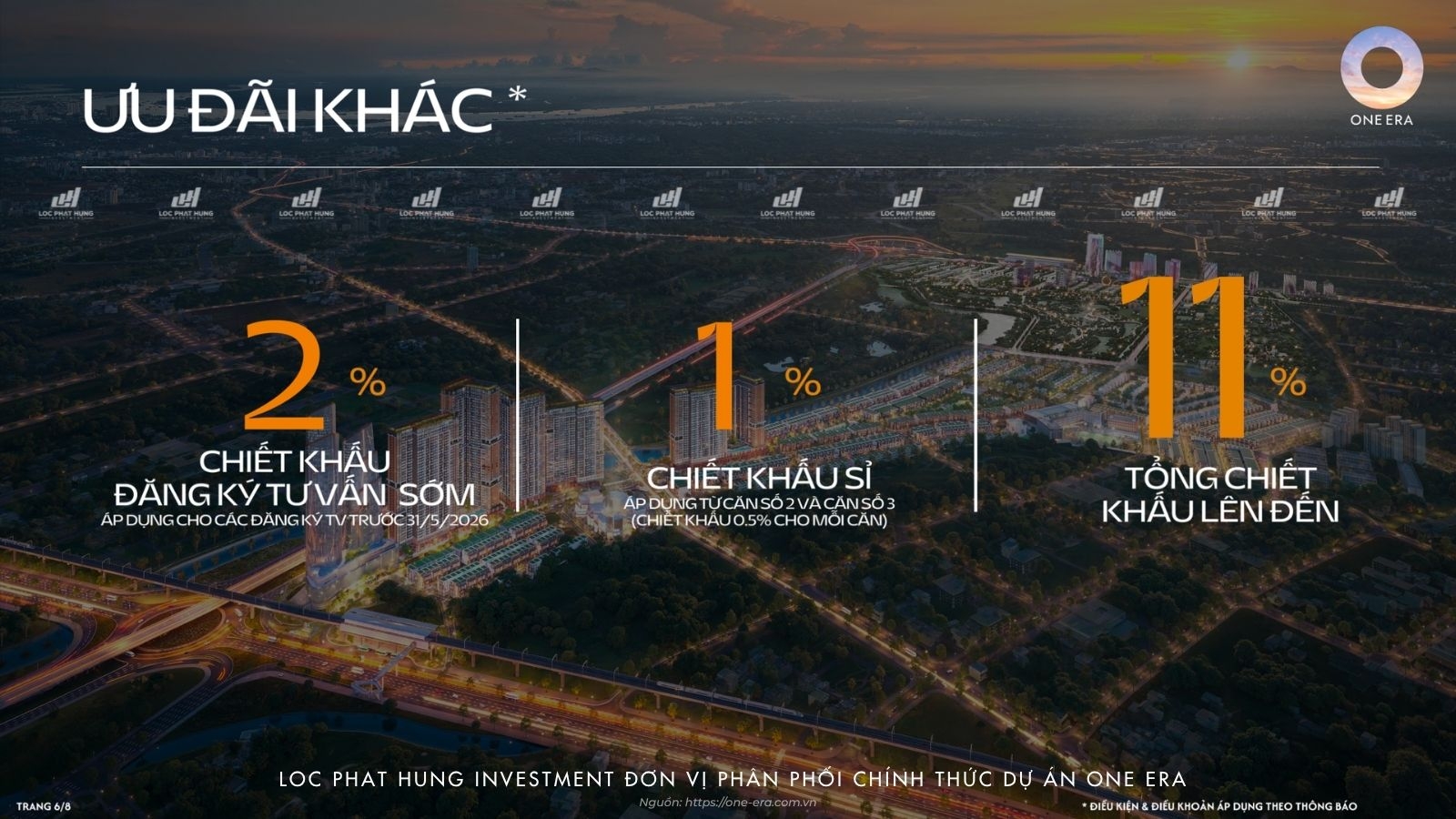 Lịch thanh toán và chính sách ưu đãi dự án One Era tháng 05/2026