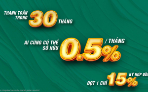 Phương thức thanh toán căn hộ The Emerald Garden View trong 30 tháng, chỉ 0.5%/tháng