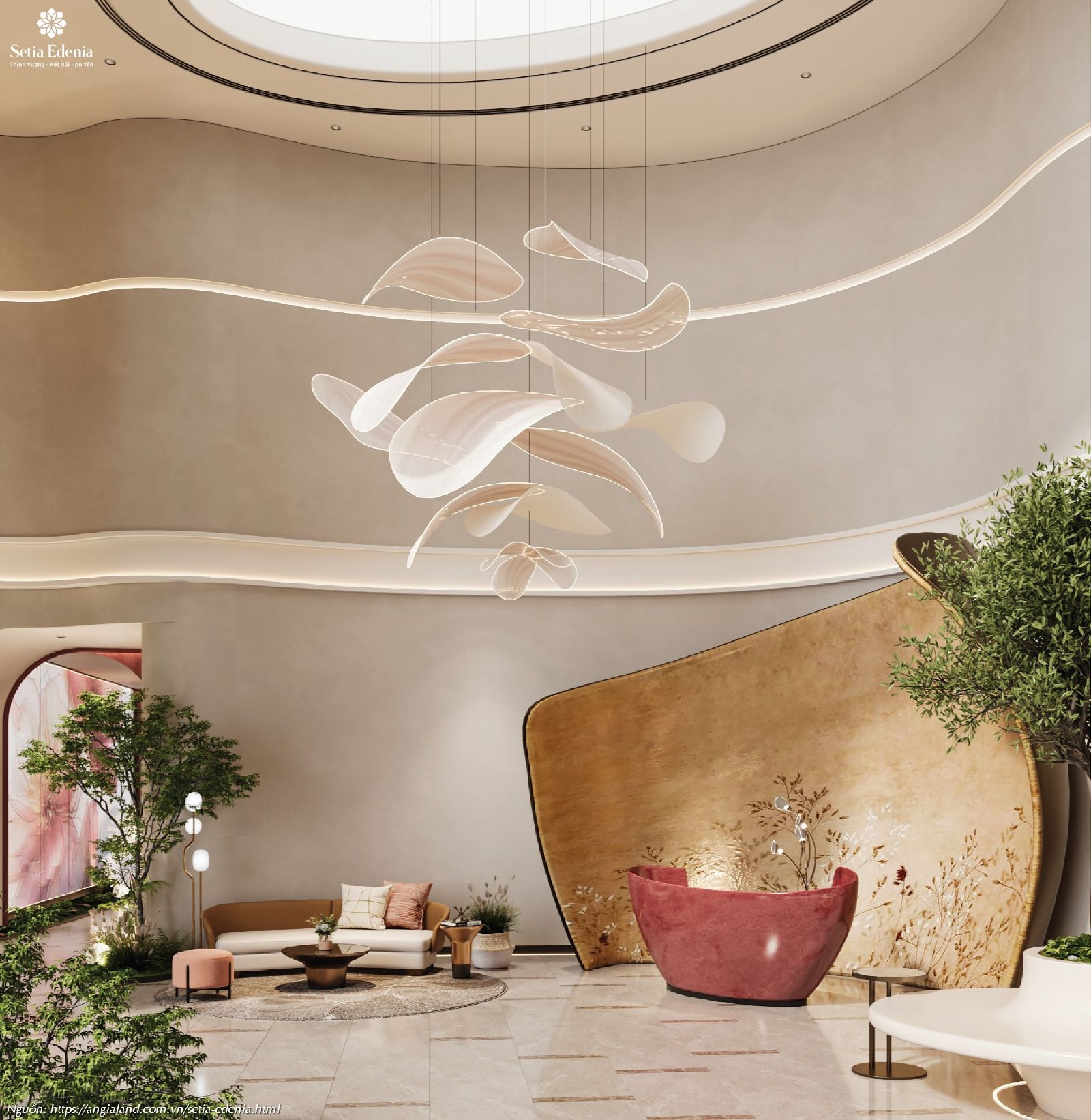 Sảnh đón chính (Grand Lobby) - Tiện ích nội khu 5 sao tại dự án Setia Edenia Lái Thiêu