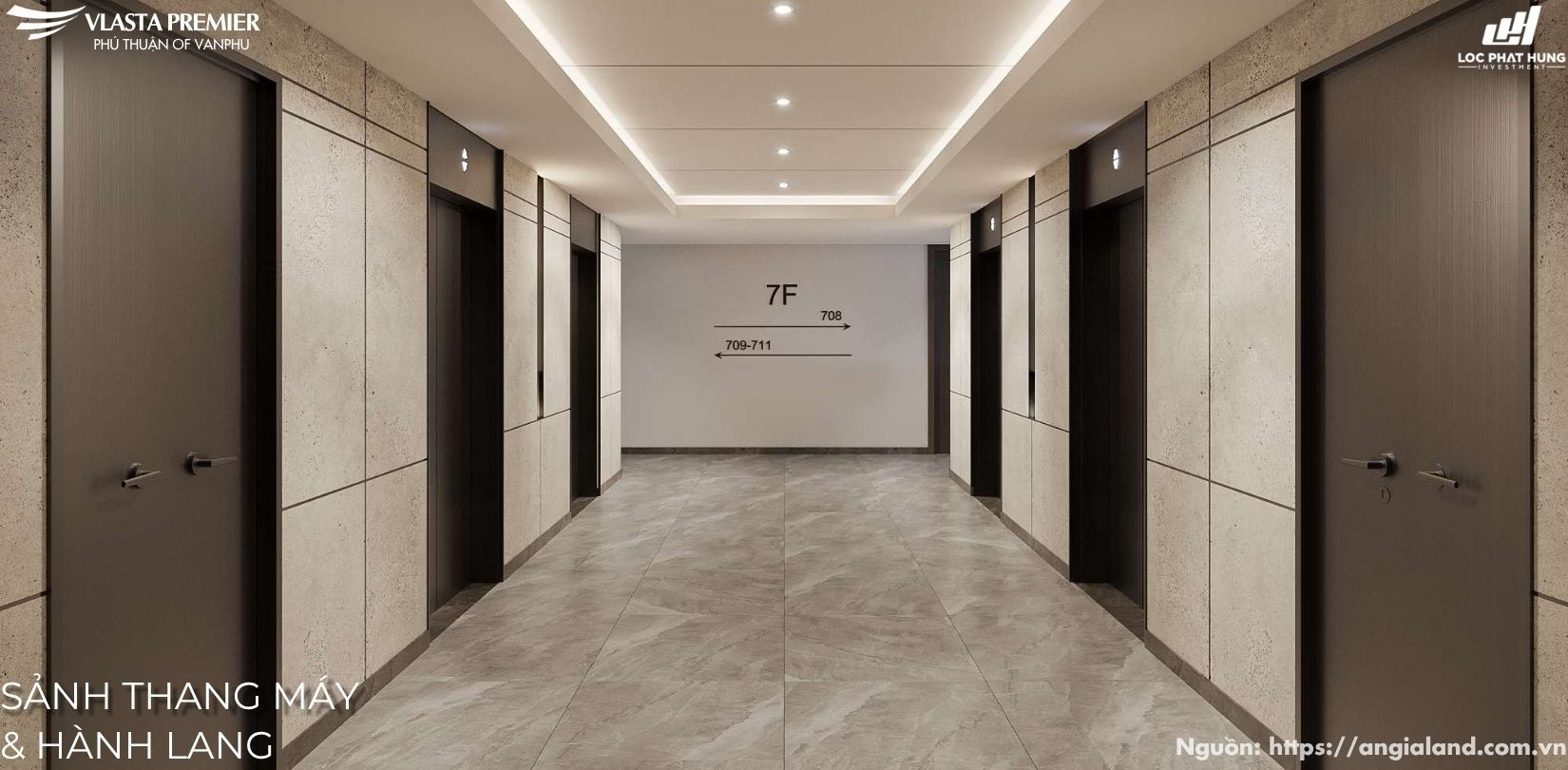 Sảnh đón khách (Lobby) thiết kế theo tiêu chuẩn khách sạn 5 sao tại Vlasta Premier