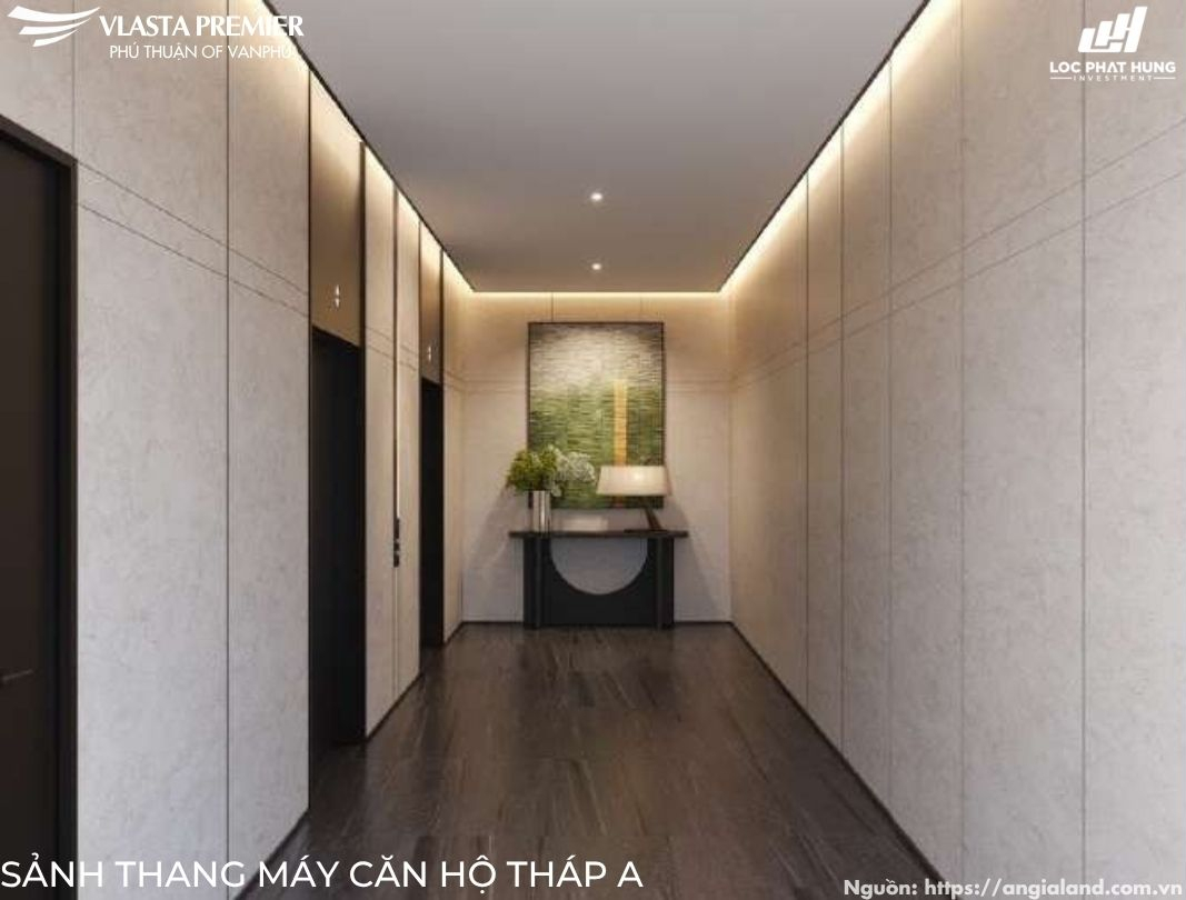 Sảnh đón khách (Lobby) thiết kế theo tiêu chuẩn khách sạn 5 sao tại Vlasta Premier Tháp A