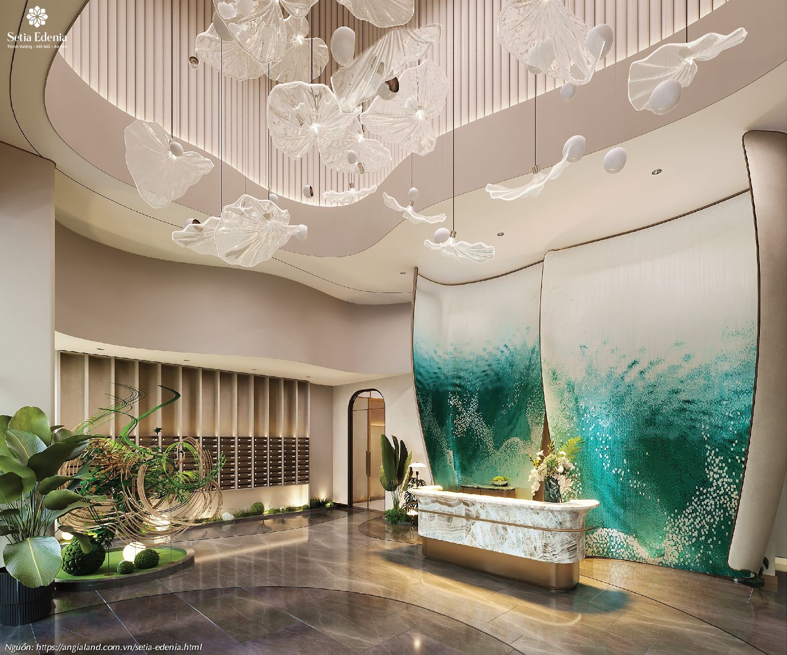 Sảnh lễ tân (Reception) - Tiện ích sang trọng tại dự án Setia Edenia Lái Thiêu