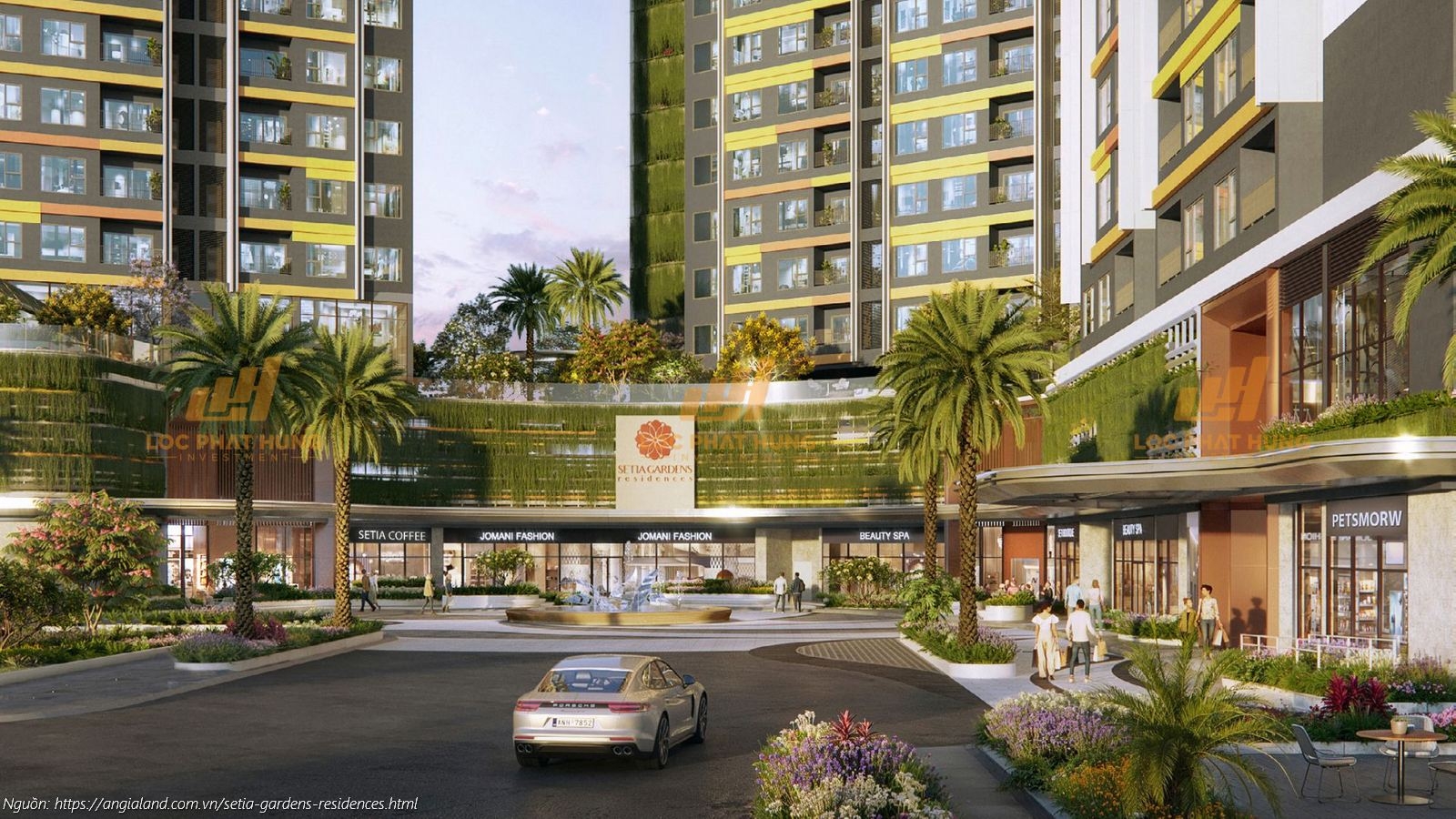 Vạn tiện ích bên thềm nhà với khối đế shophouse thương mại tại Setia Gardens Residences