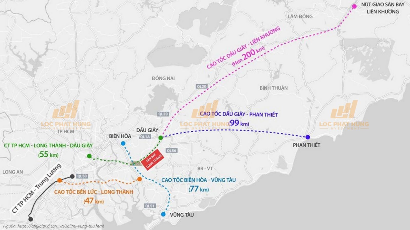 Sơ đồ hạ tầng và kết nối giao thông chiến lược của dự án Solina Vũng Tàu Sơ đồ hạ tầng và kết nối giao thông chiến lược của dự án Solina Vũng Tàu