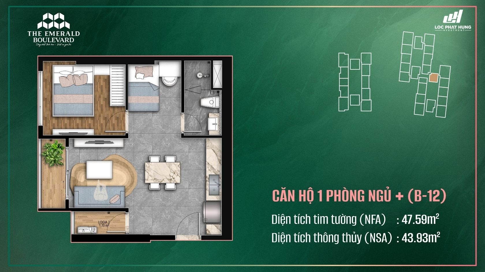 Thiết kế chi tiết căn hộ chung cư cao cấp The Emerald Boulevard