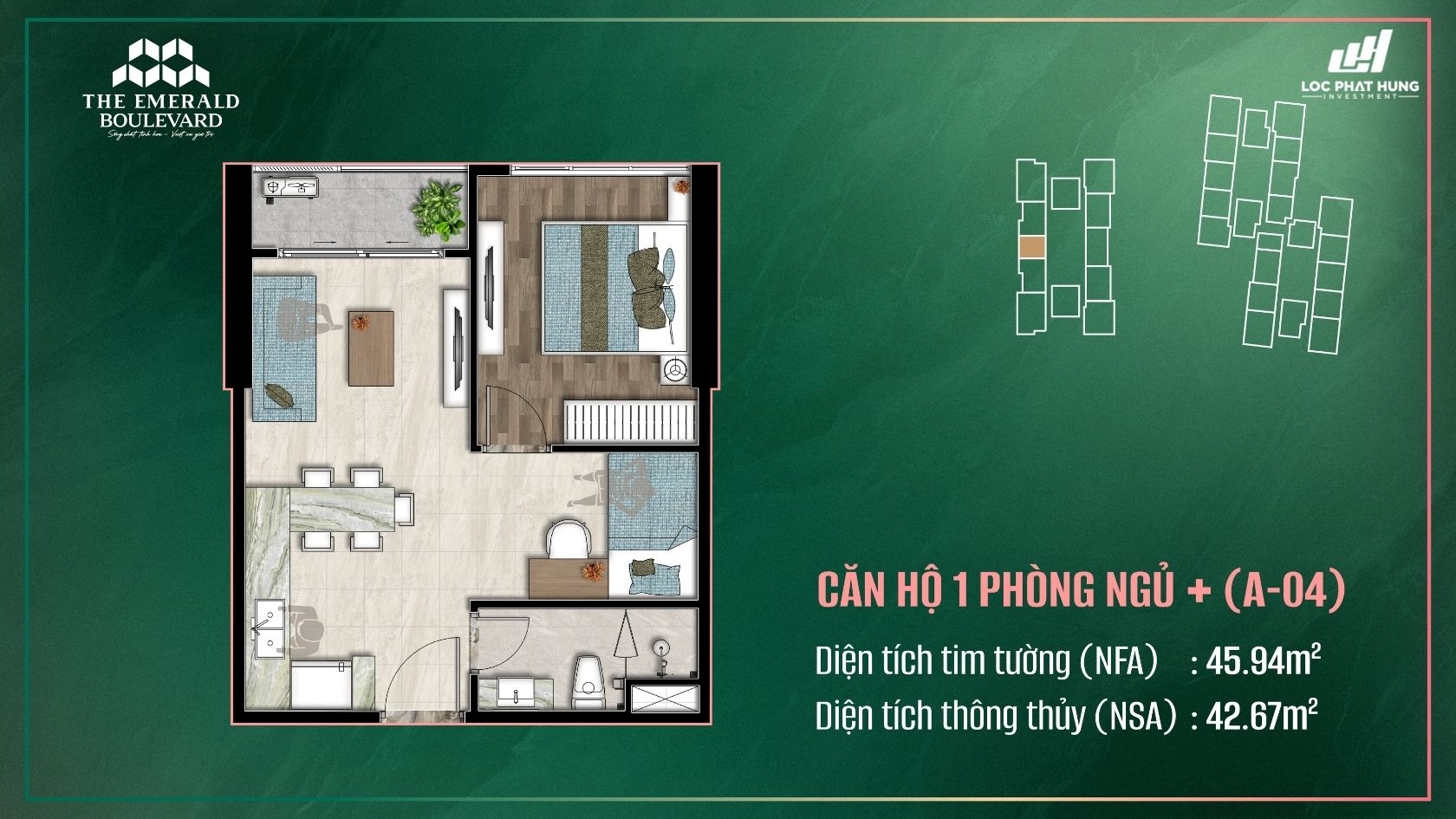 Thiết kế chi tiết căn hộ chung cư cao cấp The Emerald Boulevard