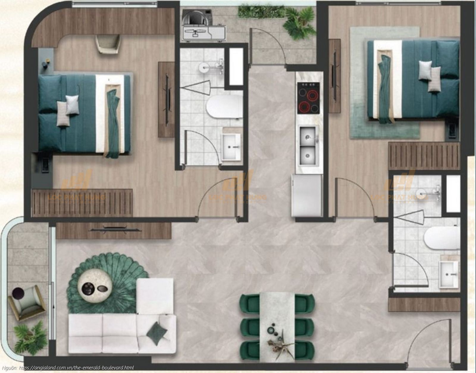 Thiết kế dự án căn hộ chung cư The Emerald Boulevard