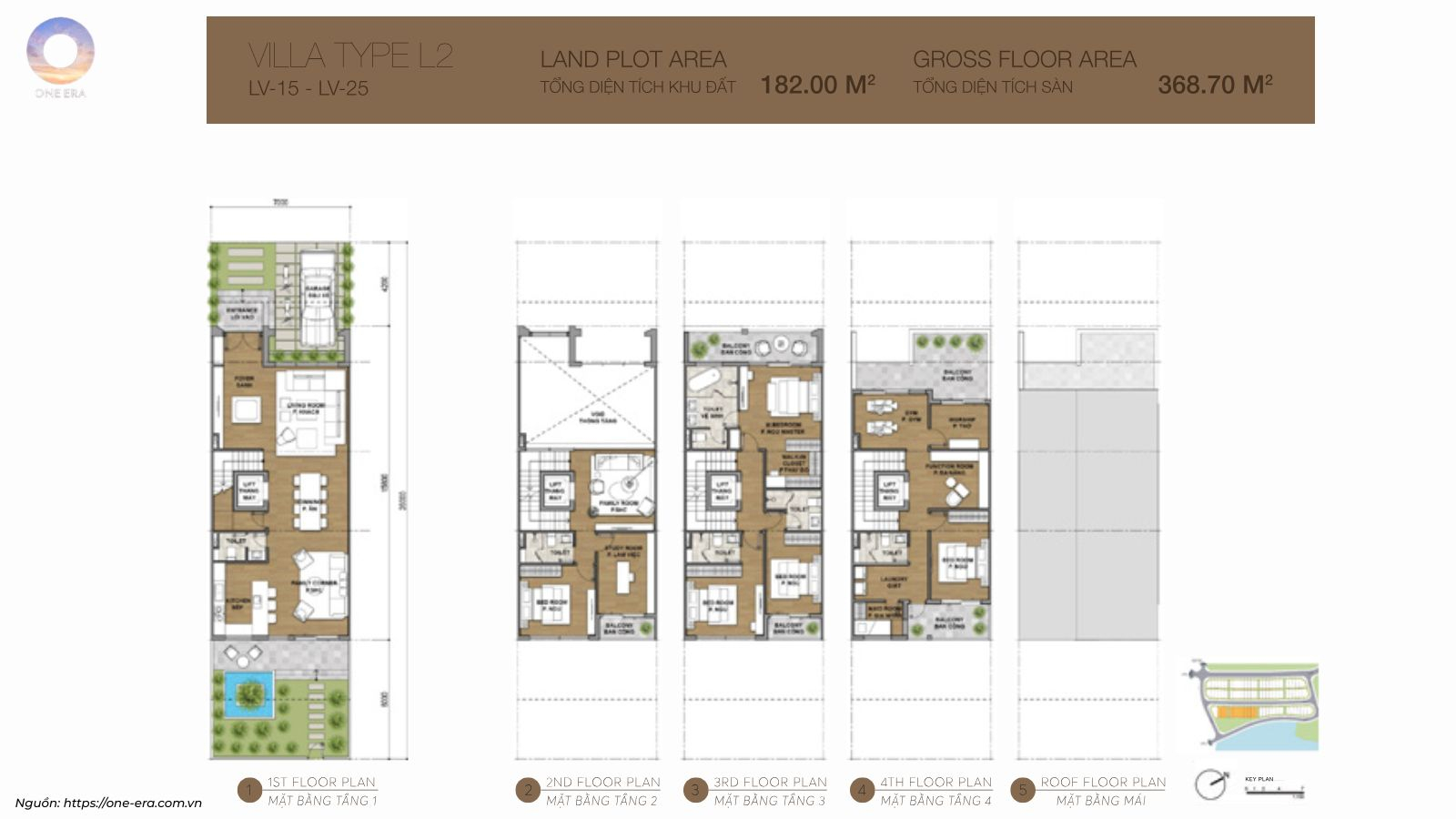 Thiết kế Layout nhà phố dự án One Era