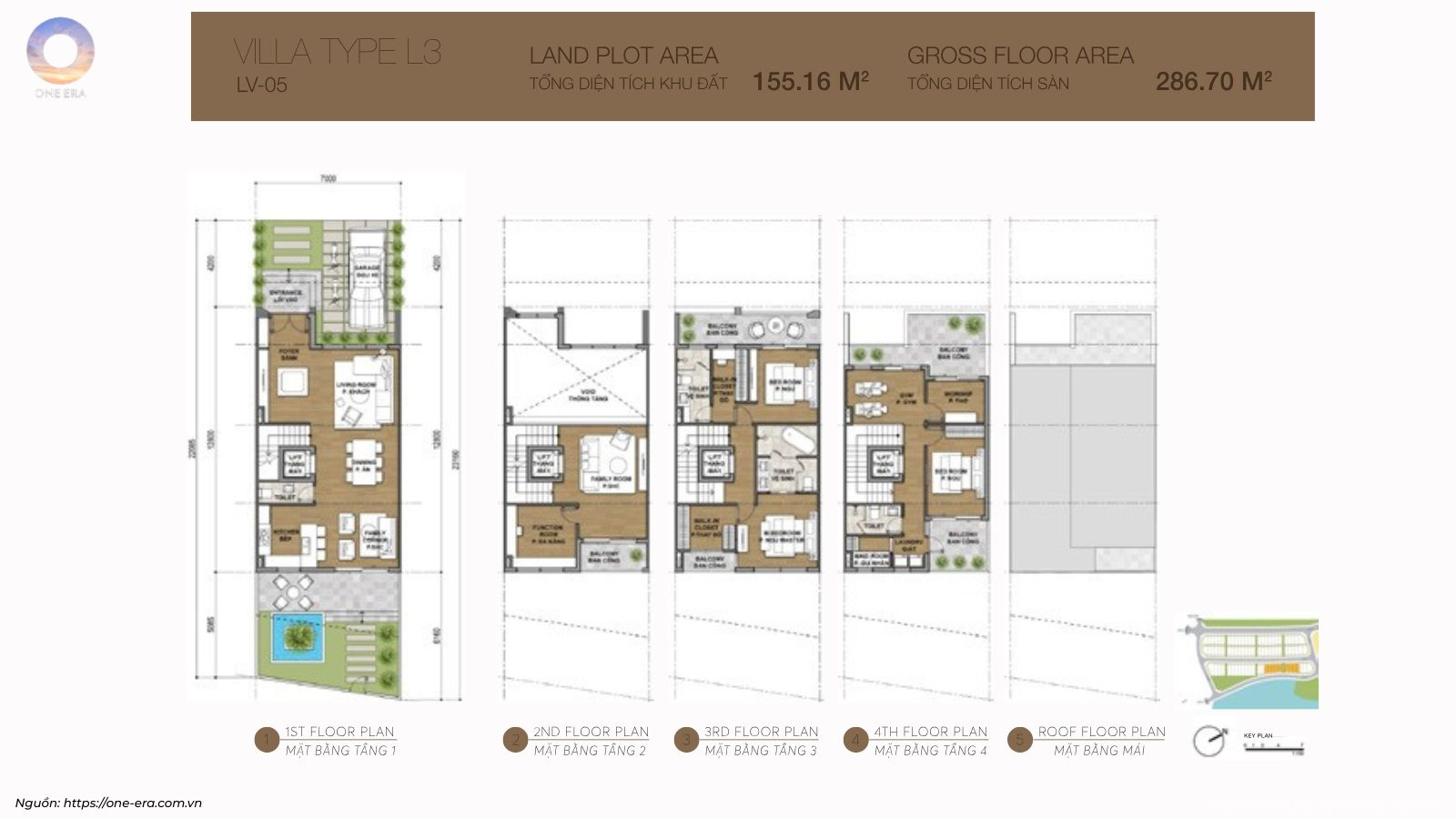 Thiết kế Layout nhà phố dự án One Era