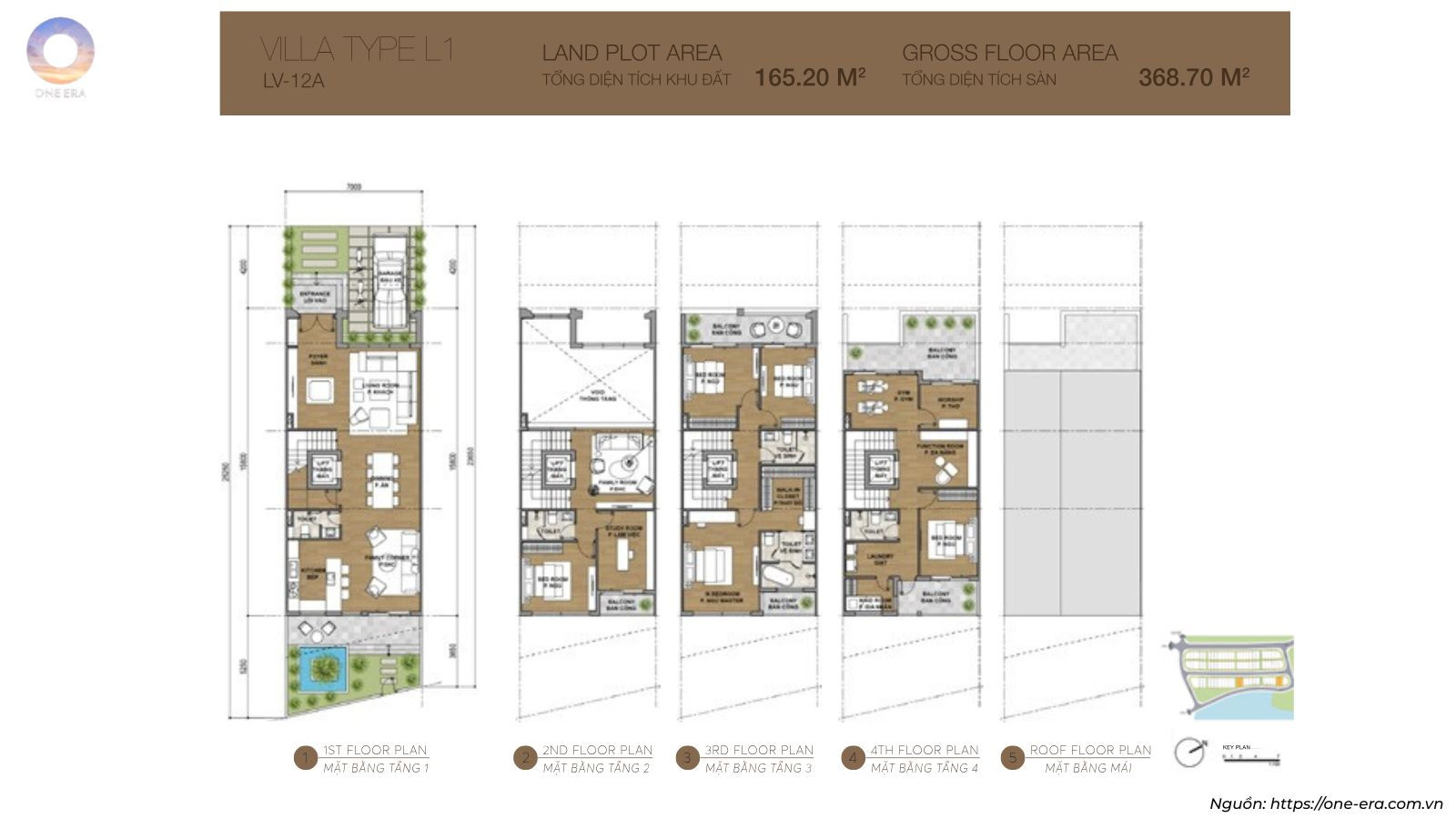 Thiết kế Layout nhà phố dự án One Era