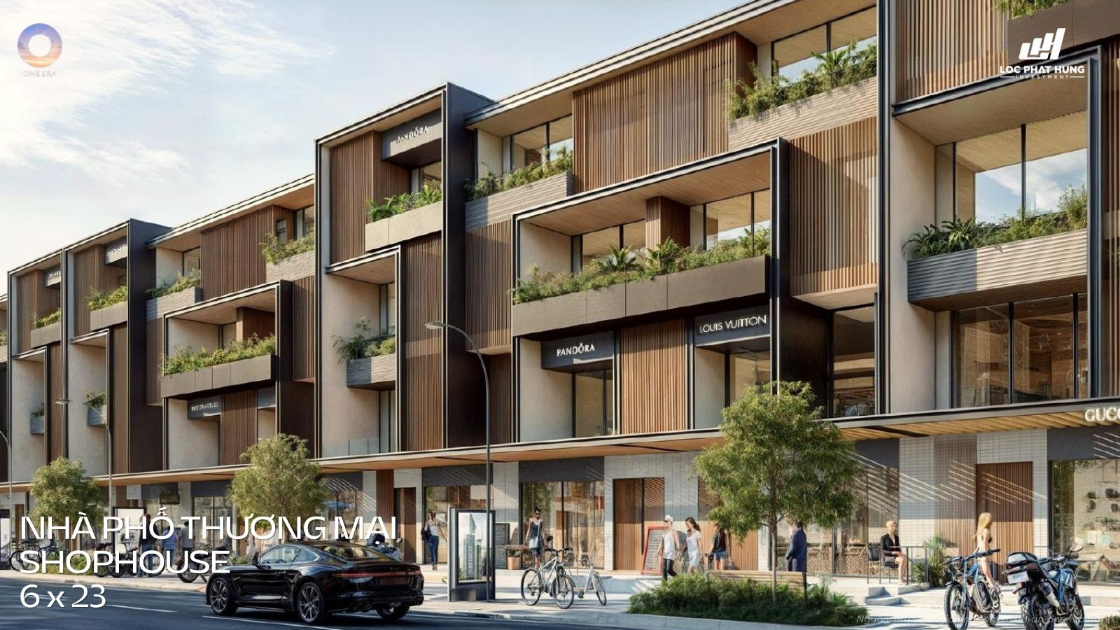 Phối cảnh thiết kế nhà phố Compound sang trọng tại One Era