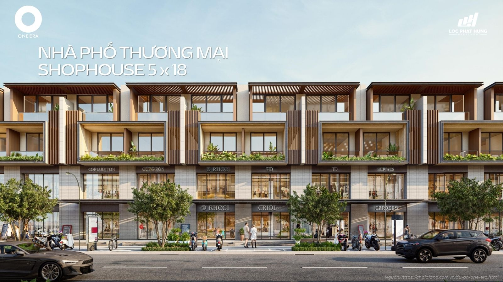 Phối cảnh thiết kế nhà phố Compound sang trọng tại One Era