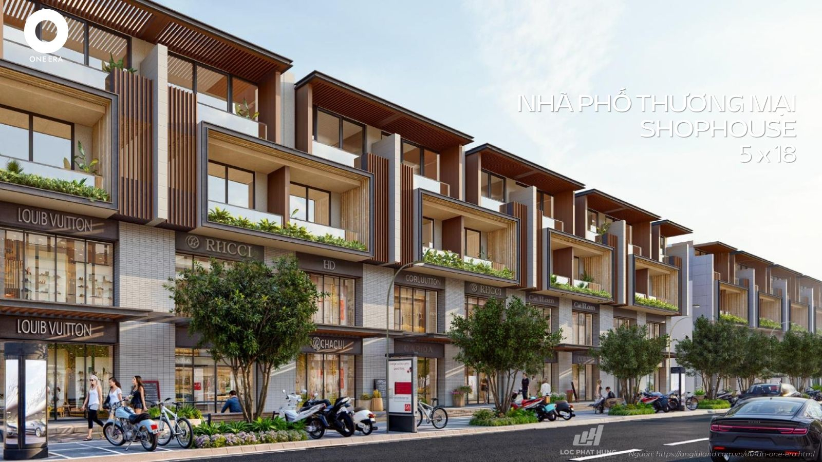 Phối cảnh thiết kế nhà phố Compound sang trọng tại One Era