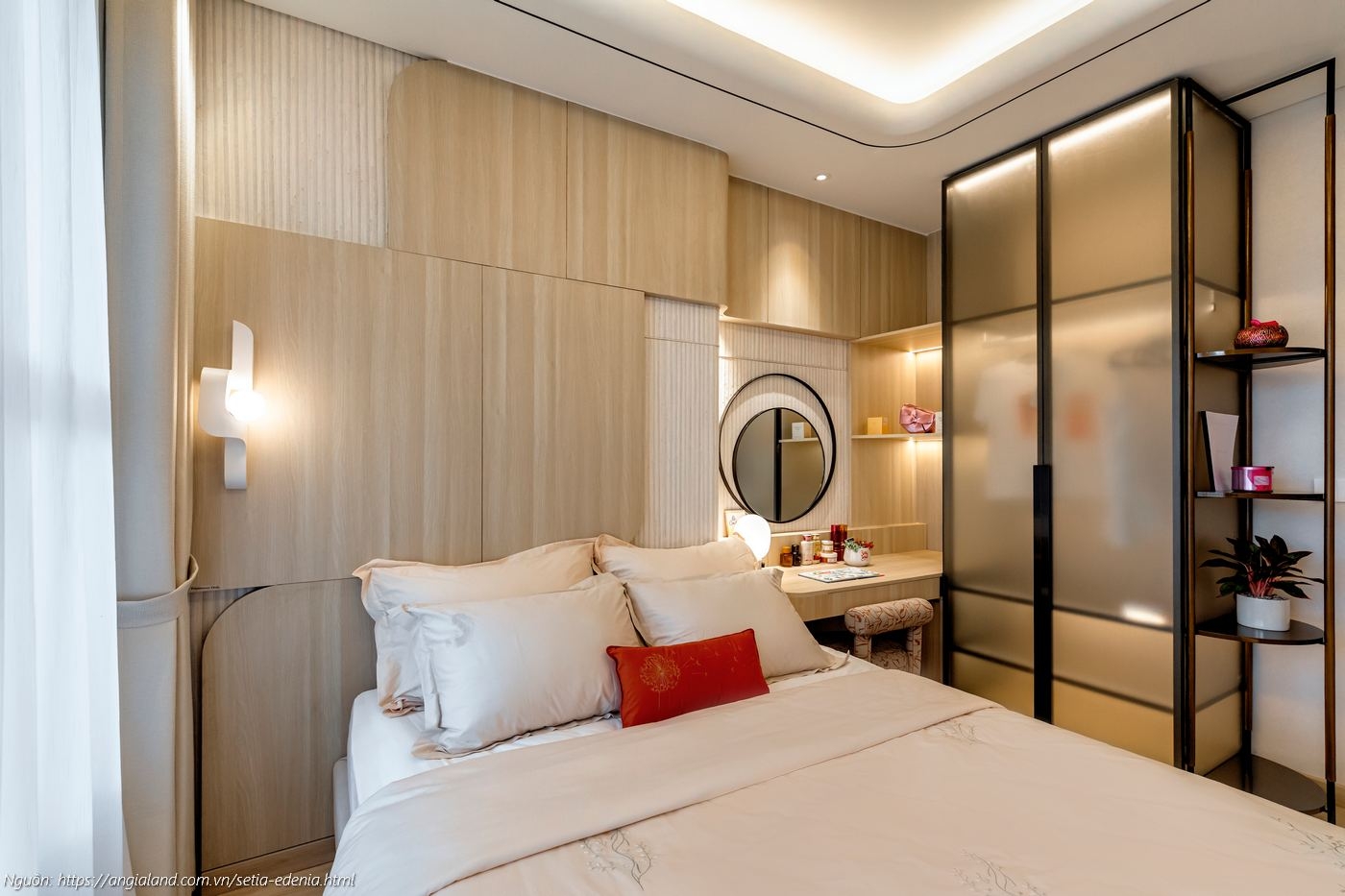 Thiết kế phòng ngủ nhà mẫu căn hộ Setia Edenia 2PN 2WC (diện tích 73m²)