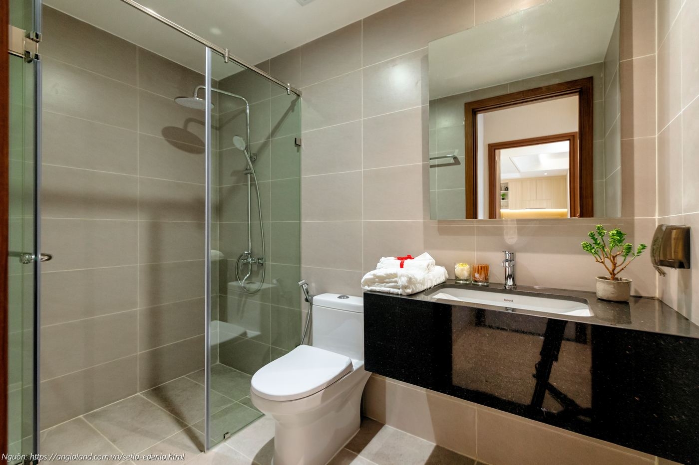 Thiết kế WC/Phòng tắm nhà mẫu căn hộ Setia Edenia 2PN 2WC (diện tích 73m²)