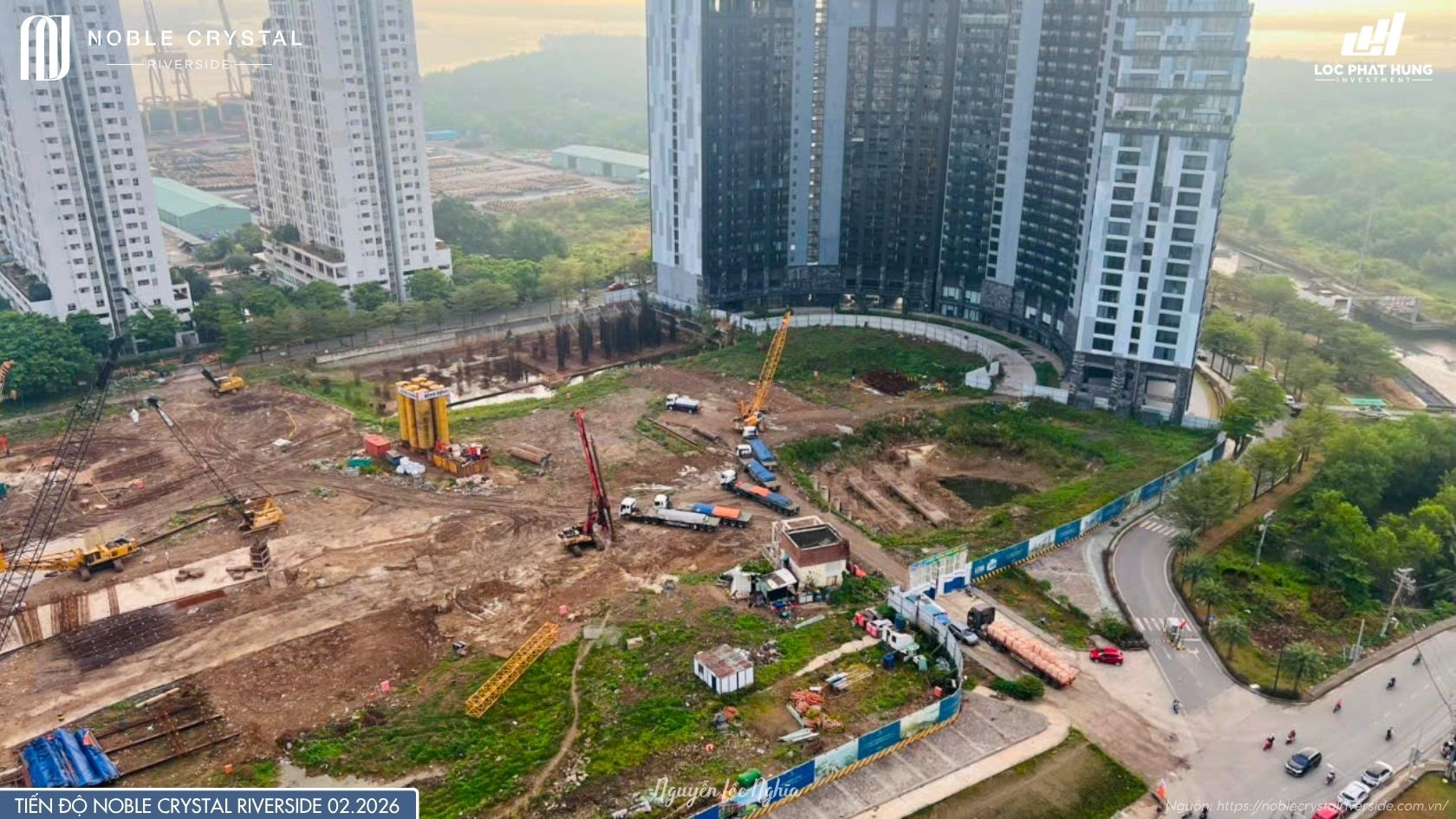 Hình ảnh công trường Noble Crystal Riverside tháng 2/2026