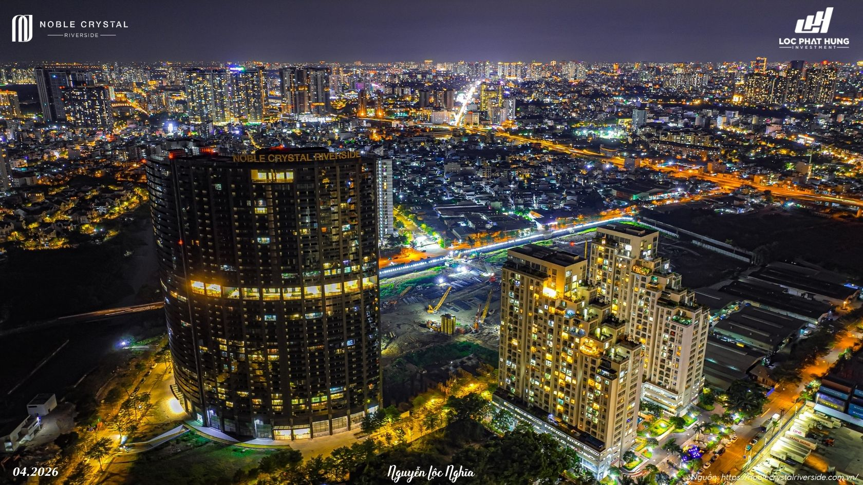 Toàn cảnh dự án Noble Crystal Riverside tháng 4/2026