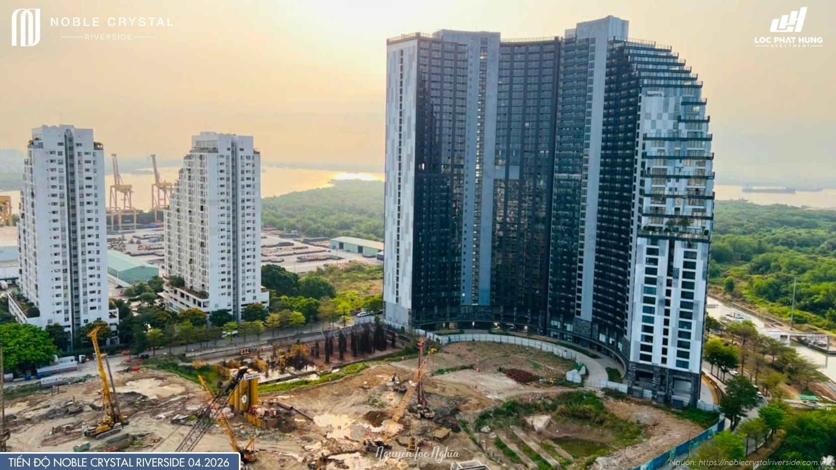 Toàn cảnh dự án Noble Crystal Riverside tháng 4/2026