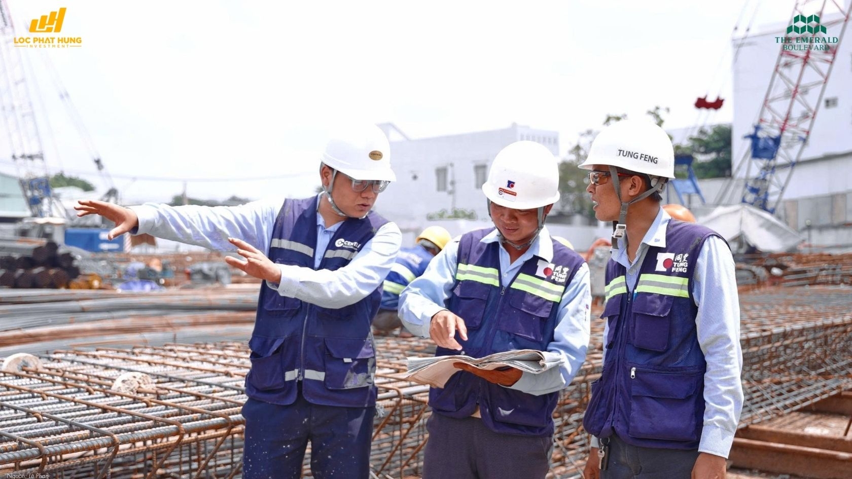 Hình ảnh tiến độ thi công thực tế tại công trường dự án The Emerald Boulevard tháng 06/2026