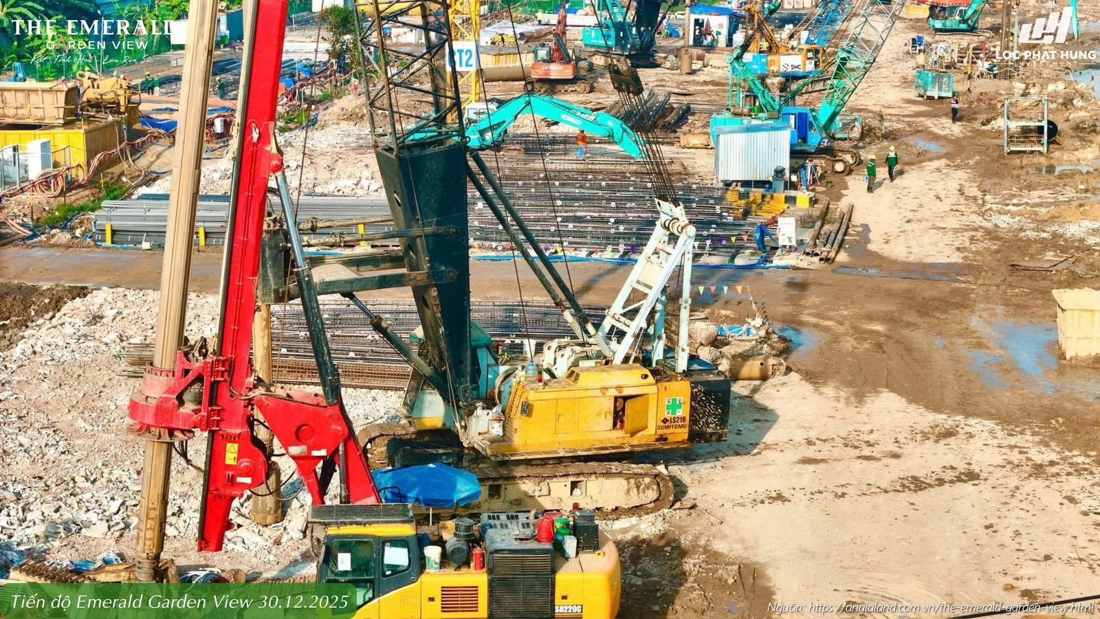 Hình ảnh thực tế tiến độ xây dựng 30.12.2025 The Emerald Garden View 