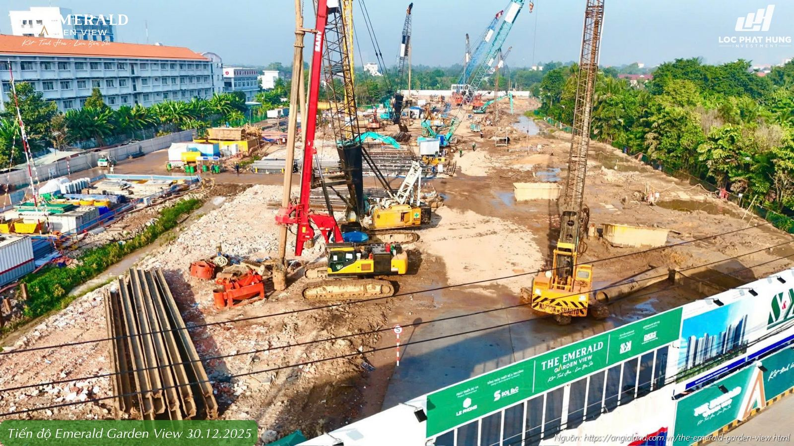 Hình ảnh thực tế tiến độ xây dựng 30.12.2025 The Emerald Garden View 