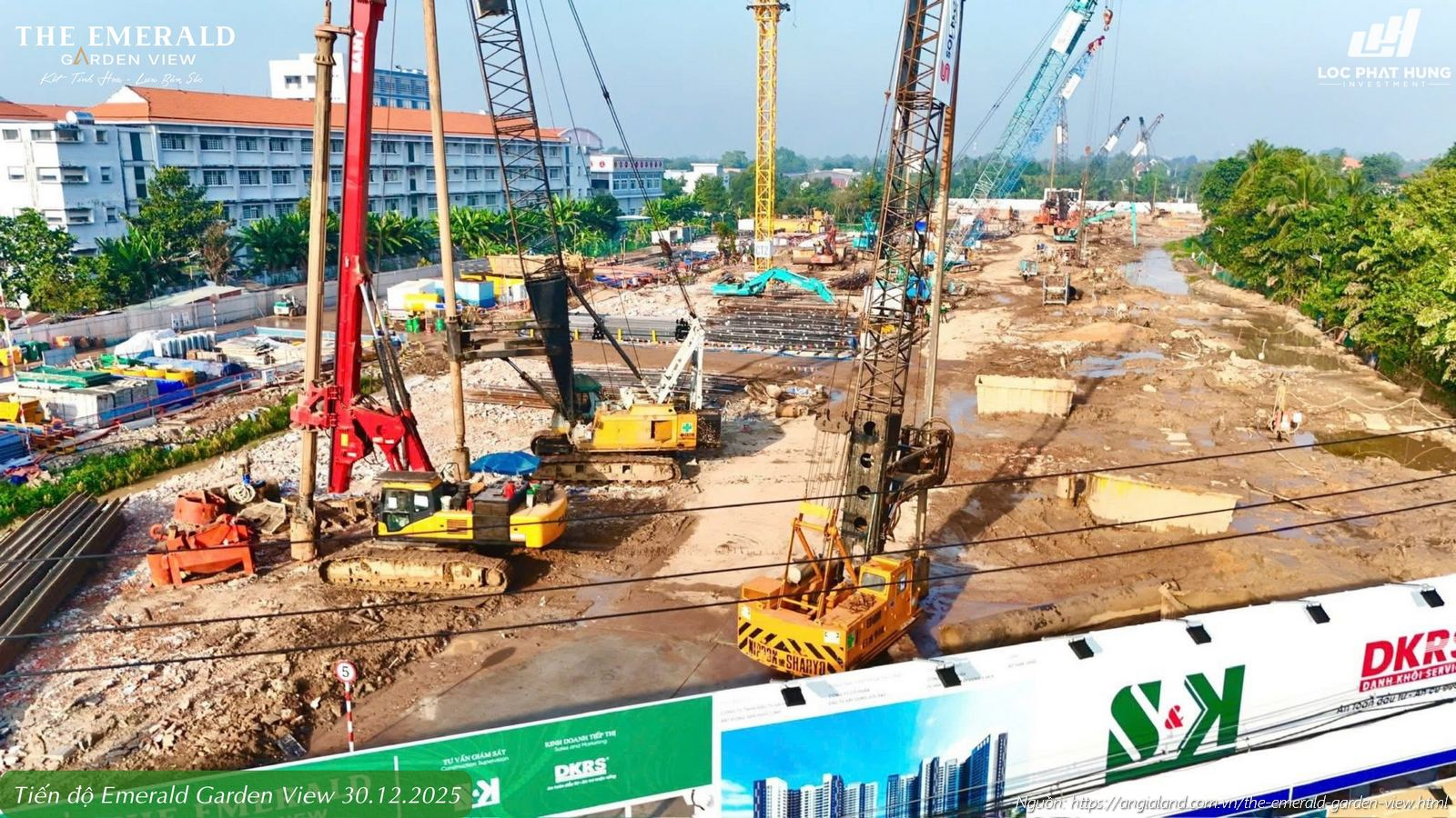 Hình ảnh thực tế tiến độ xây dựng 30.12.2025 The Emerald Garden View 