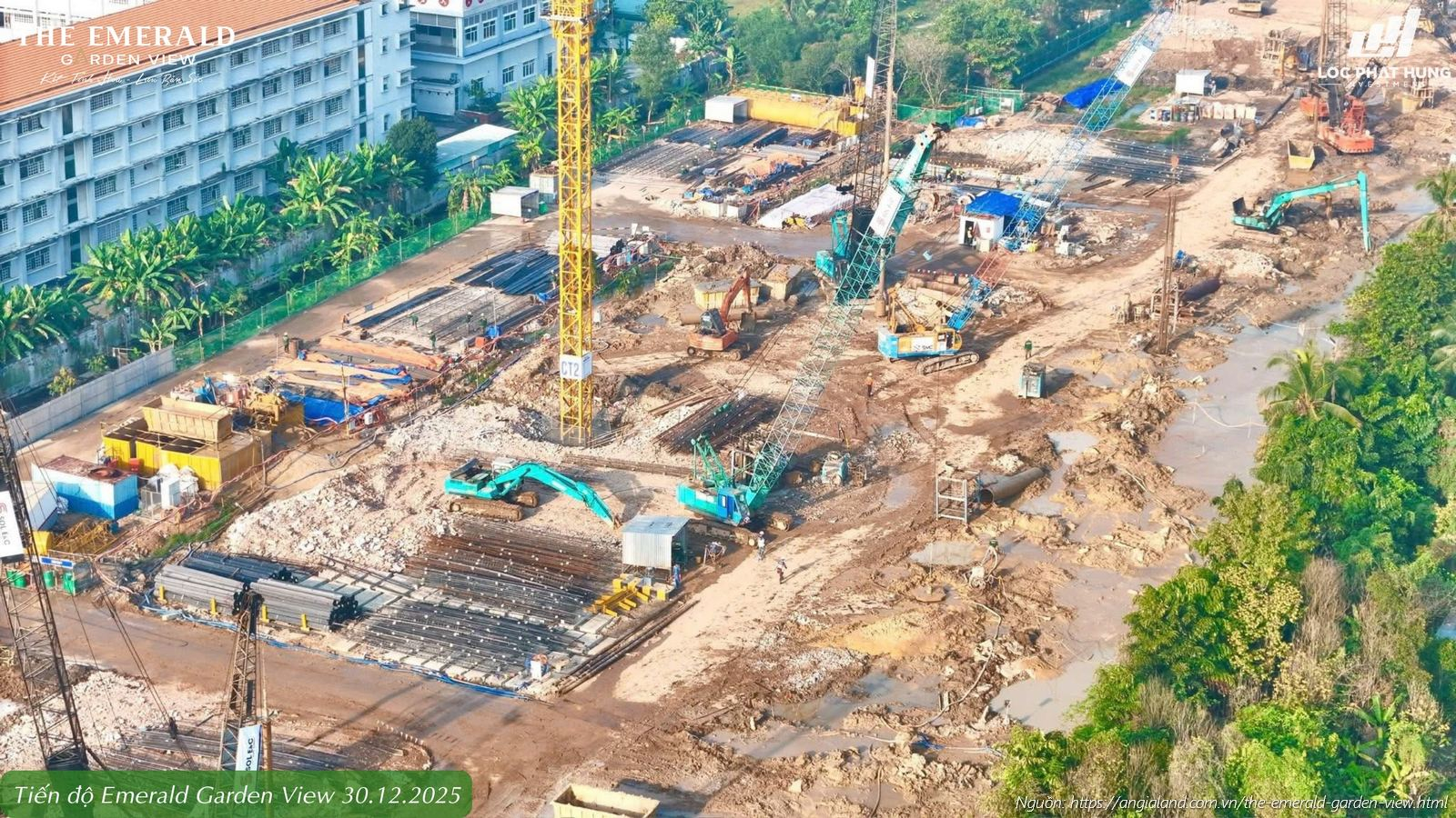 Hình ảnh thực tế tiến độ xây dựng 30.12.2025 The Emerald Garden View 