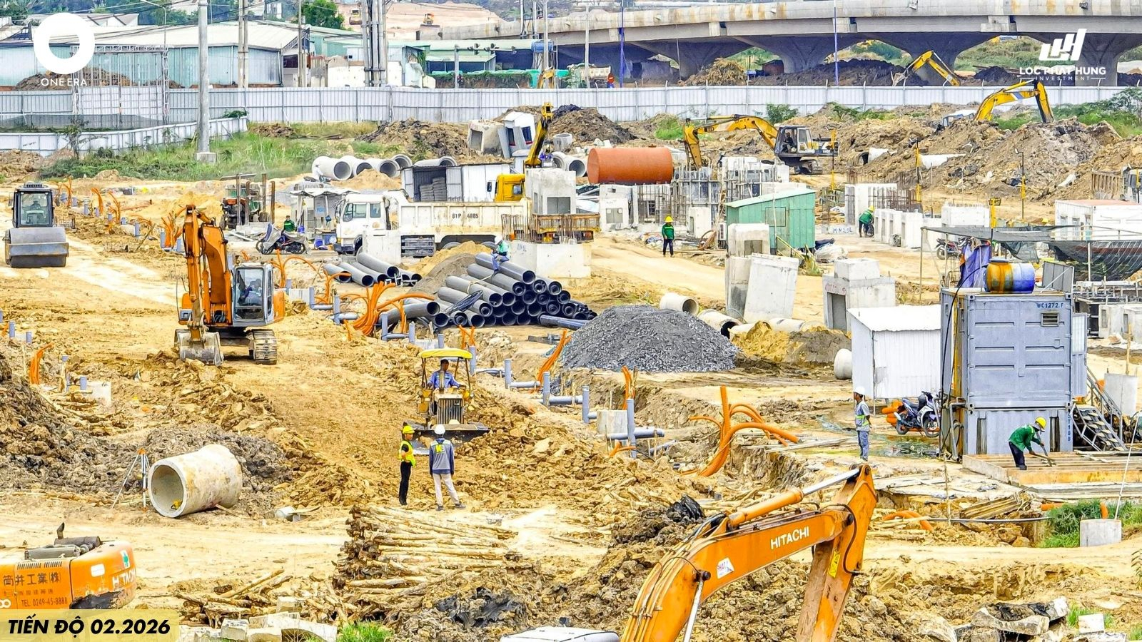 Thực tế tiến độ thi công dự án One Era mới nhất tháng 02/2026