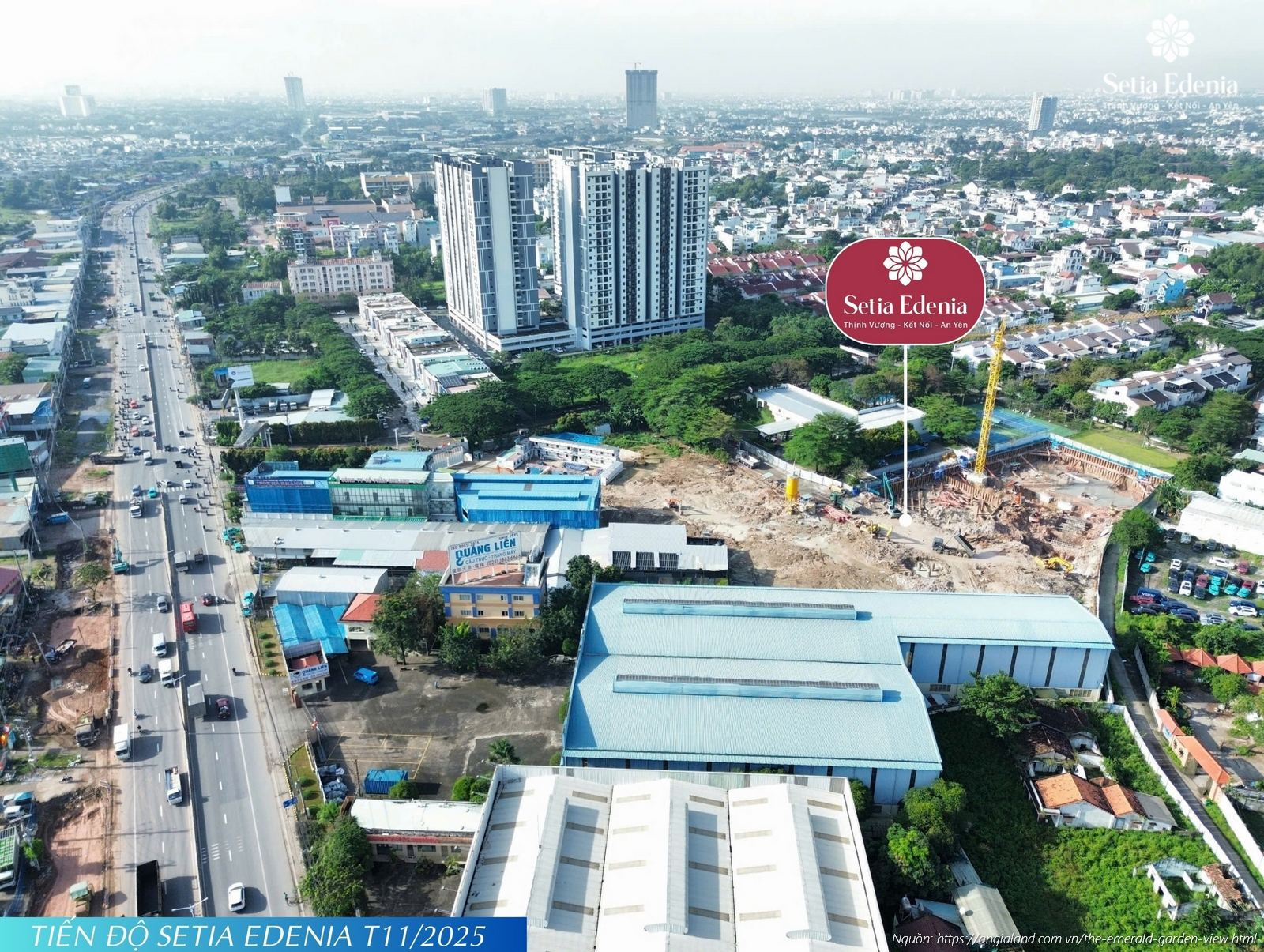 Cập nhật tiến độ xây dựng mới nhất dự án Setia Edenia ngày 19/11/2025 tại Lái Thiêu