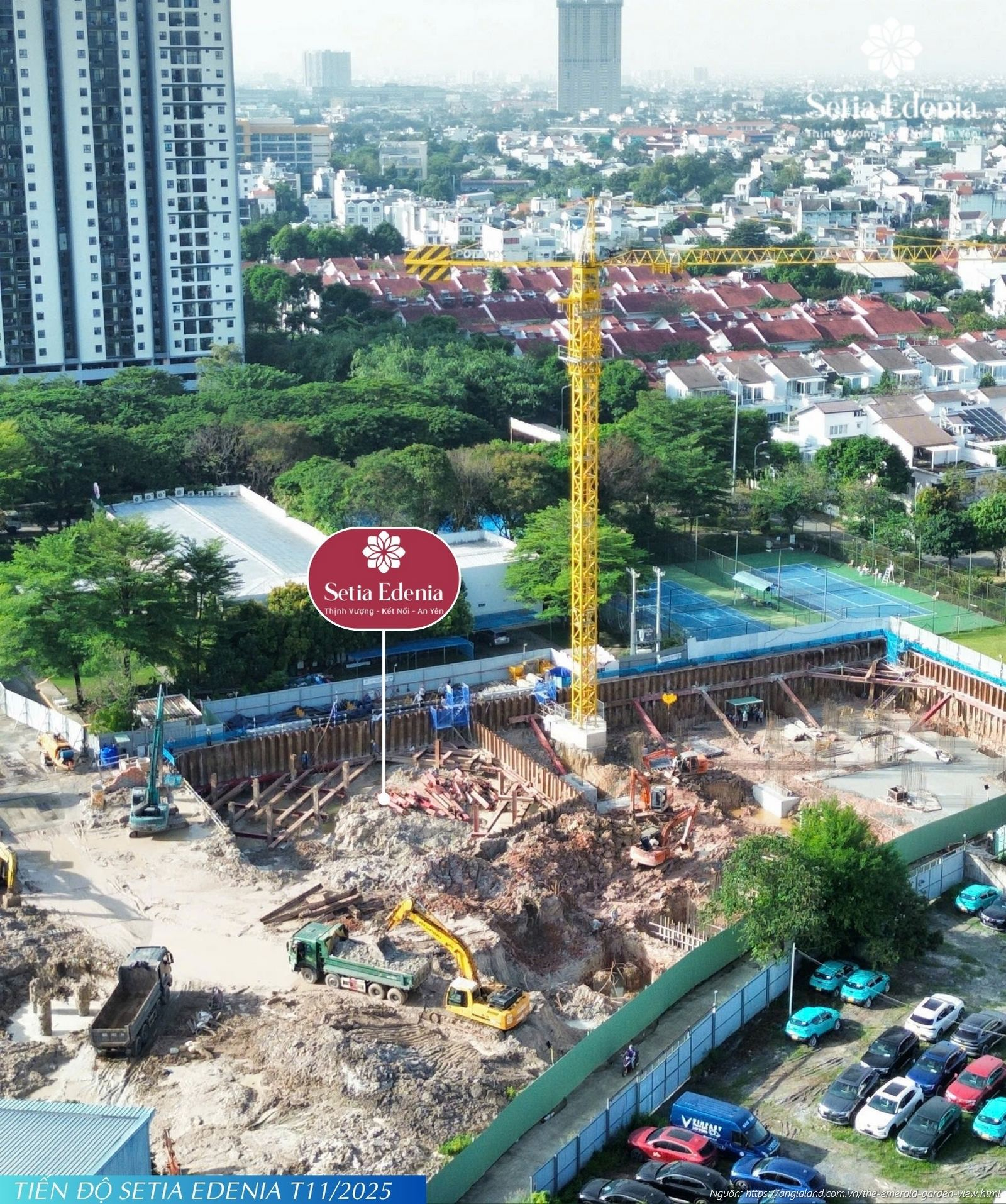 Cập nhật tiến độ xây dựng mới nhất dự án Setia Edenia ngày 19/11/2025 tại Lái Thiêu