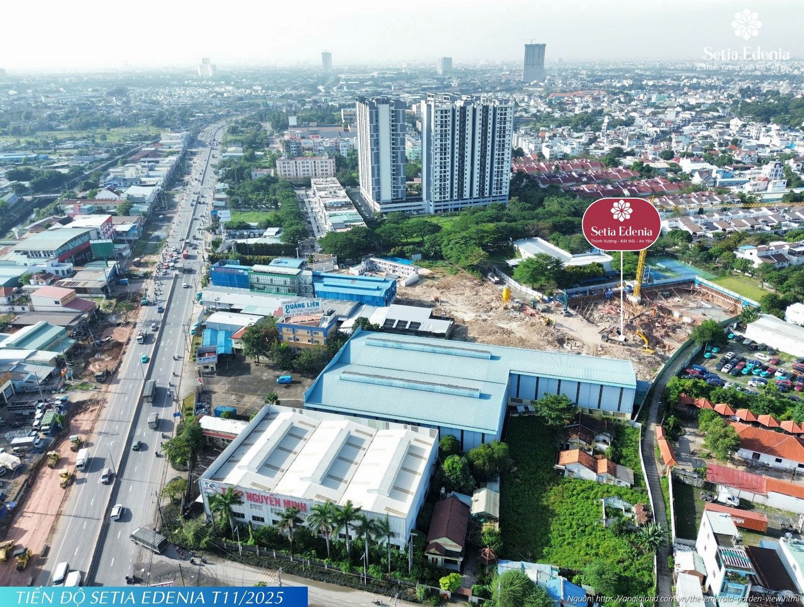 Cập nhật tiến độ xây dựng mới nhất dự án Setia Edenia ngày 19/11/2025 tại Lái Thiêu