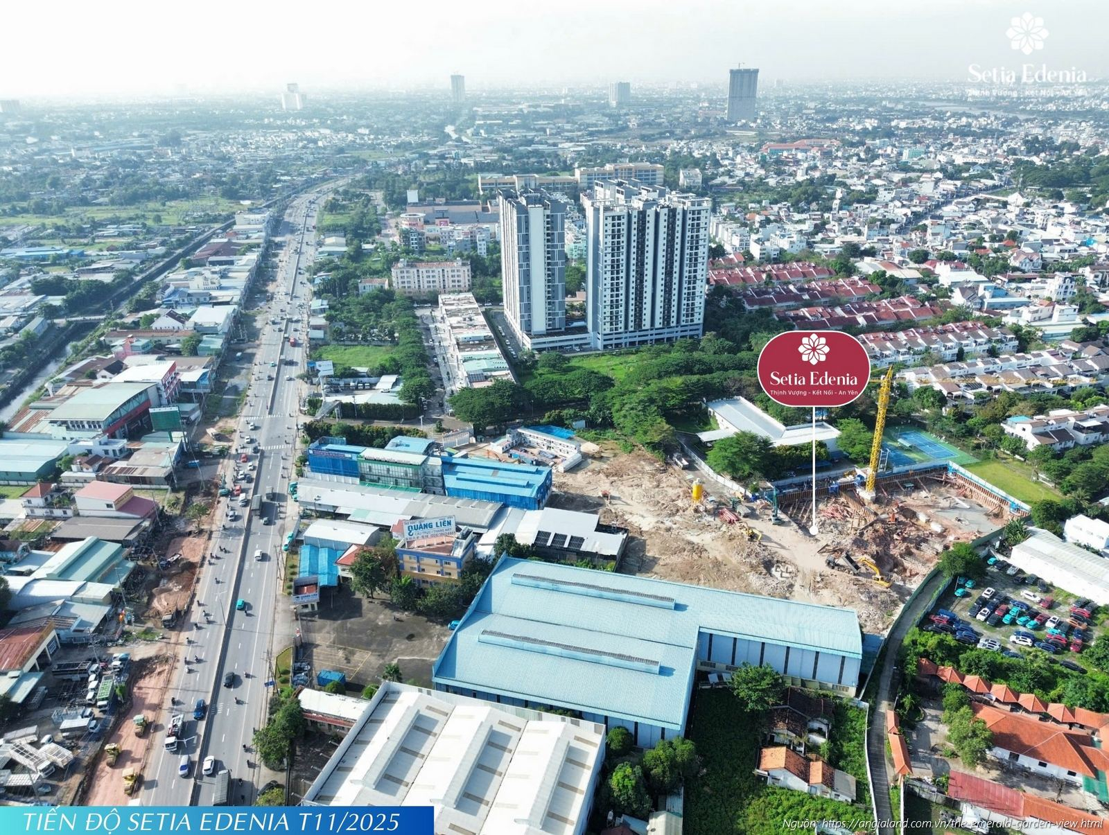 Cập nhật tiến độ xây dựng mới nhất dự án Setia Edenia ngày 19/11/2025 tại Lái Thiêu