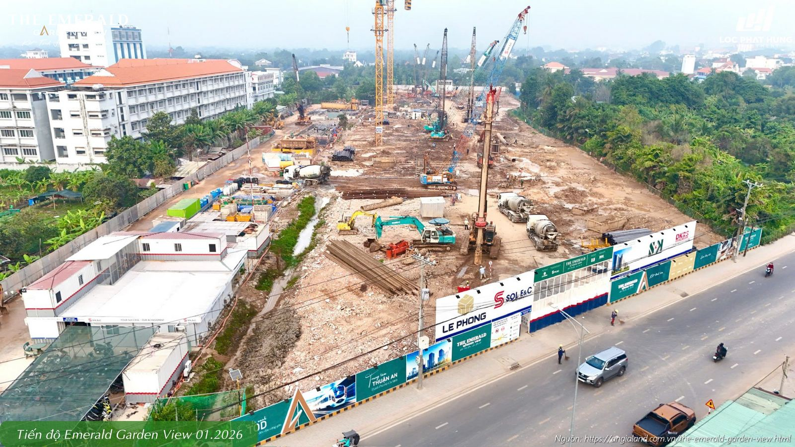 Tiến độ xây dựng tháng 01/2026 căn hộ chung cư The Emerald Garden View Thuận An