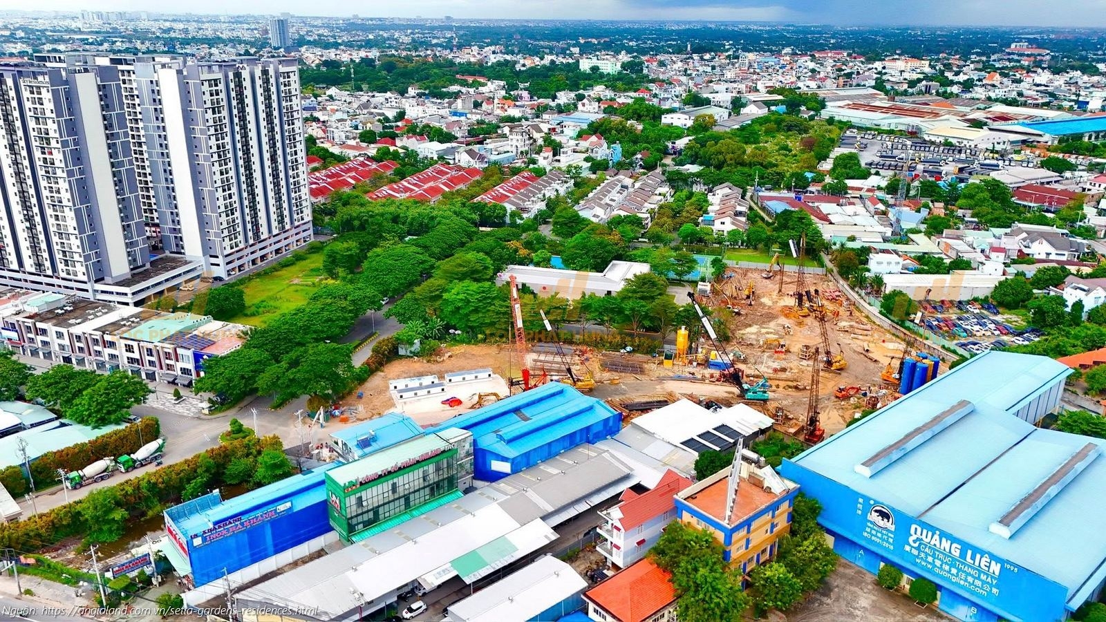 Tiến độ xây dựng tháng 09/2025 dự án Setia Edenia, Phường Lái Thiêu, TP. Hồ Chí Minh