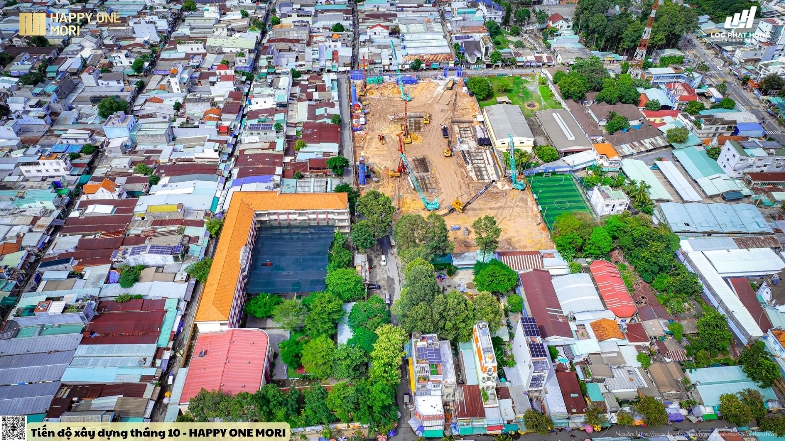 Tiến độ xây dựng tháng 10 dự án Happy One Mori