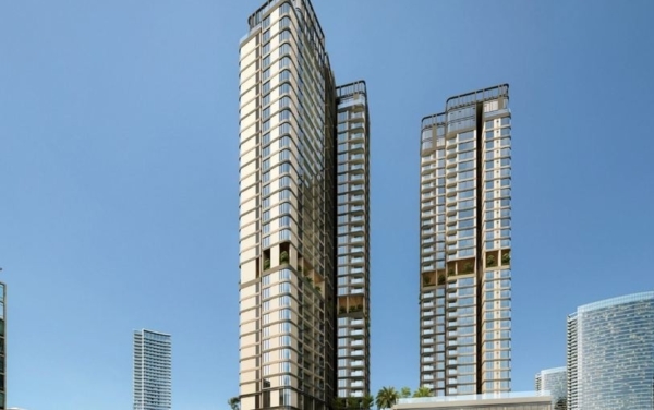 Toàn cảnh 2 tòa tháp căn hộ chung cư The New Marina Residences Quận 7