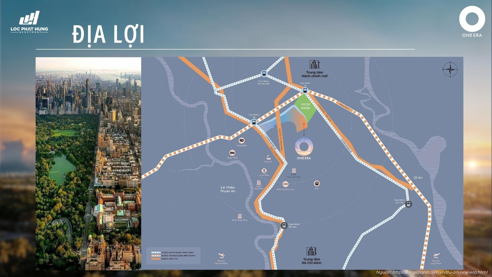 Sơ đồ vị trí kim cương dự án One Era kết nối Vành Đai 3
